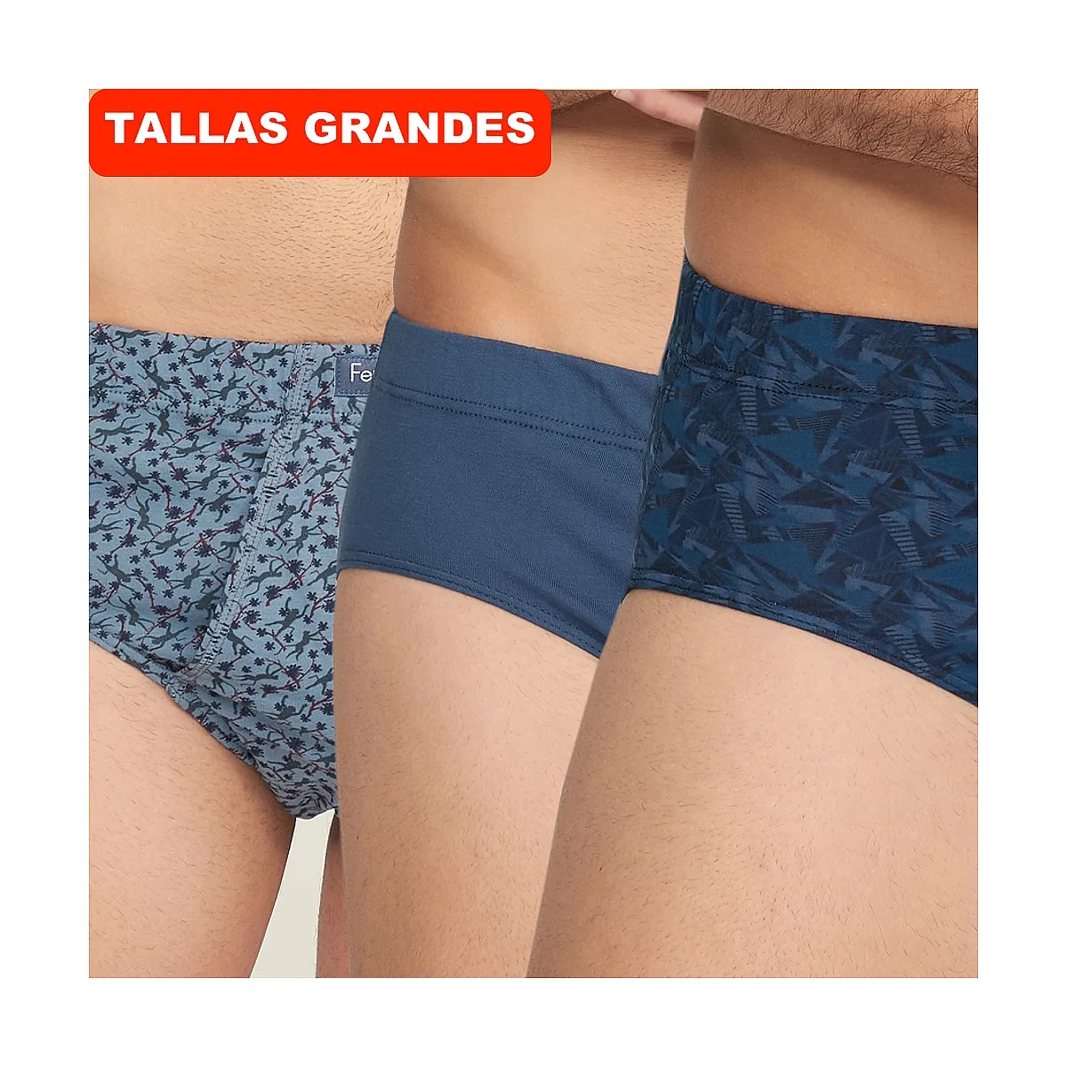 419b PACK 3 OPENED BRIEFS. 2 PRINTED & 1 PLAIN
