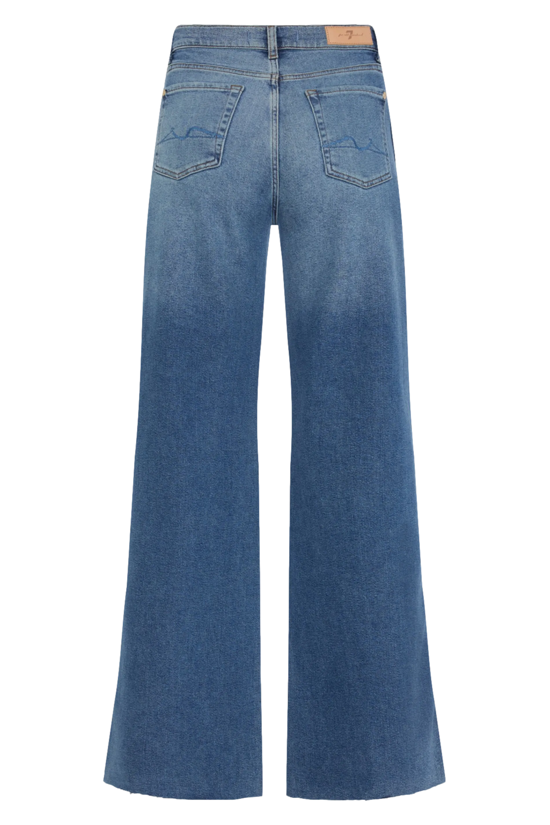 7 FOR ALL MANKIND LOTTA  VAQUERO FLARE DE TALLE ALTO DE MEZCLA DE ALGODóN EN AZUL