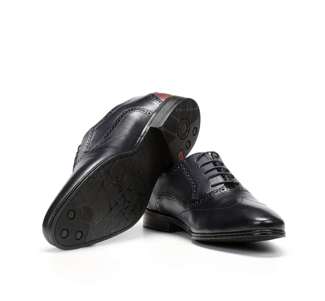 ADAM F0846 Zapato de Cordones Azul