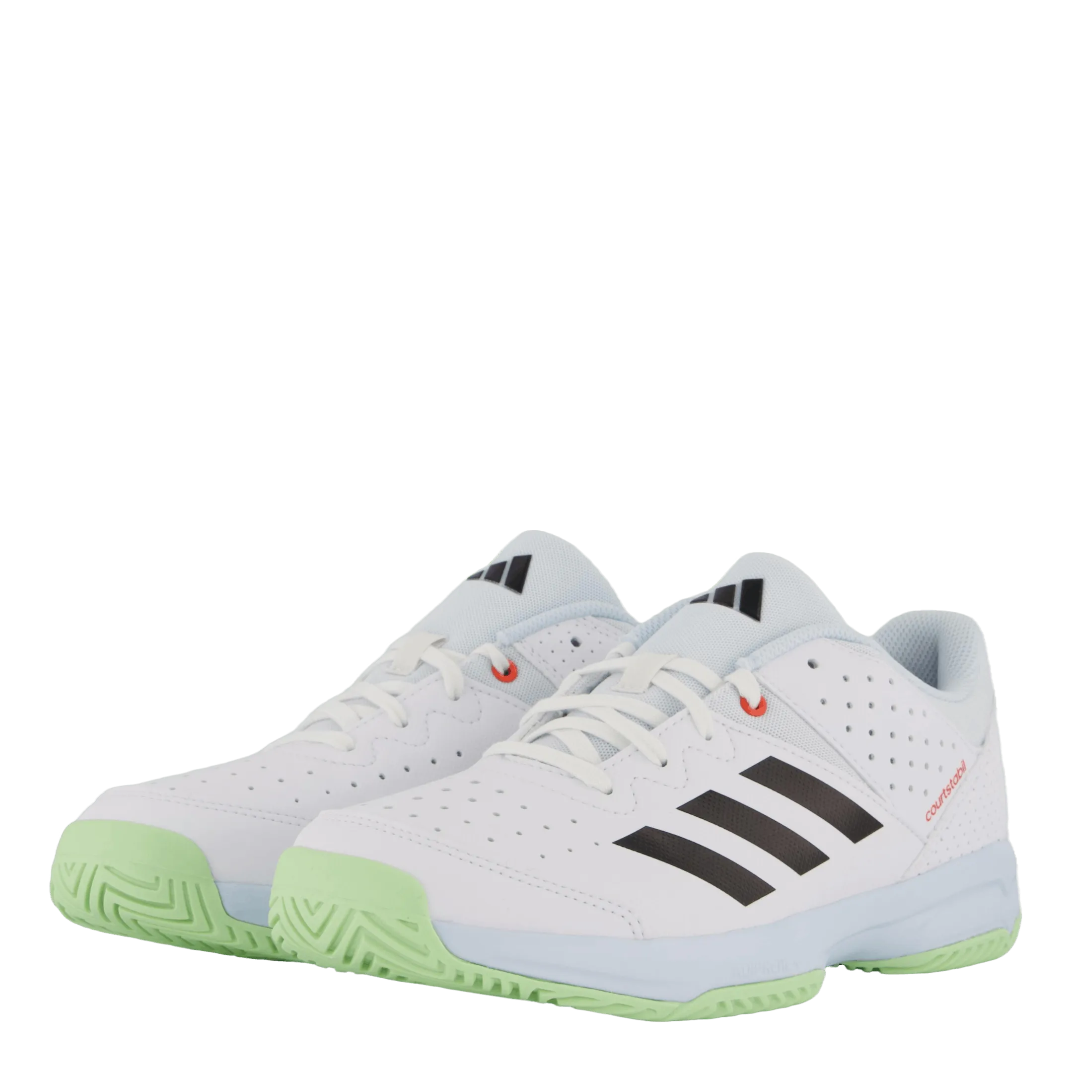 Adidas Court Stabil Shoes Cloud White / Core Black / Semi Green Spark