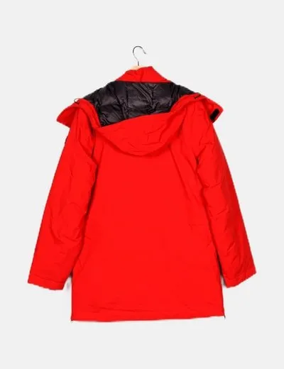 Aigle Anorak acolchado rojo