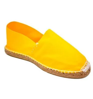 Alpargatas de esparto plana Made in Spain en amarillo