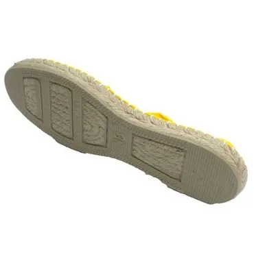 Alpargatas de esparto plana Made in Spain en amarillo