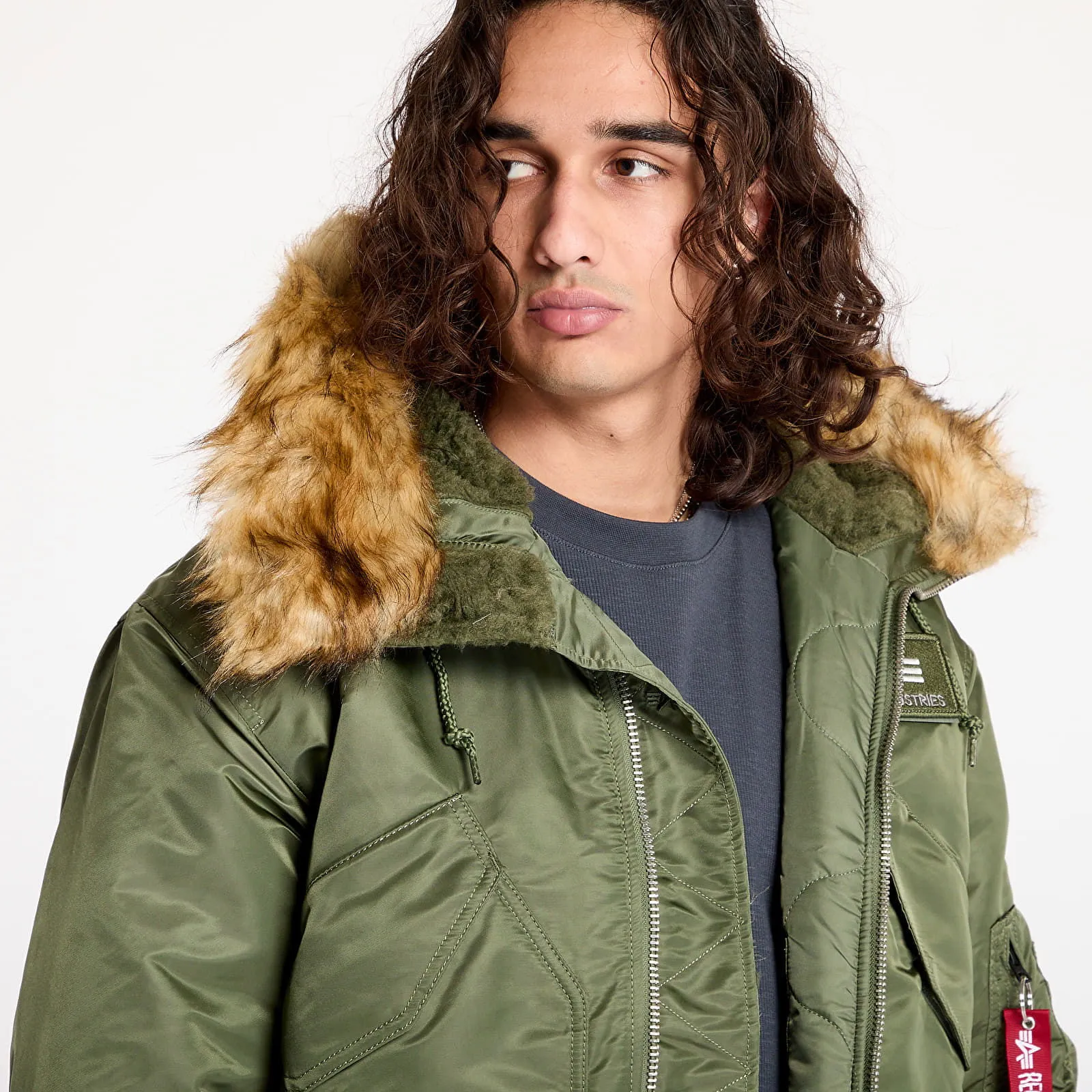 ALPHA INDUSTRIES JACKET 45P HOODED SAGEGREEN