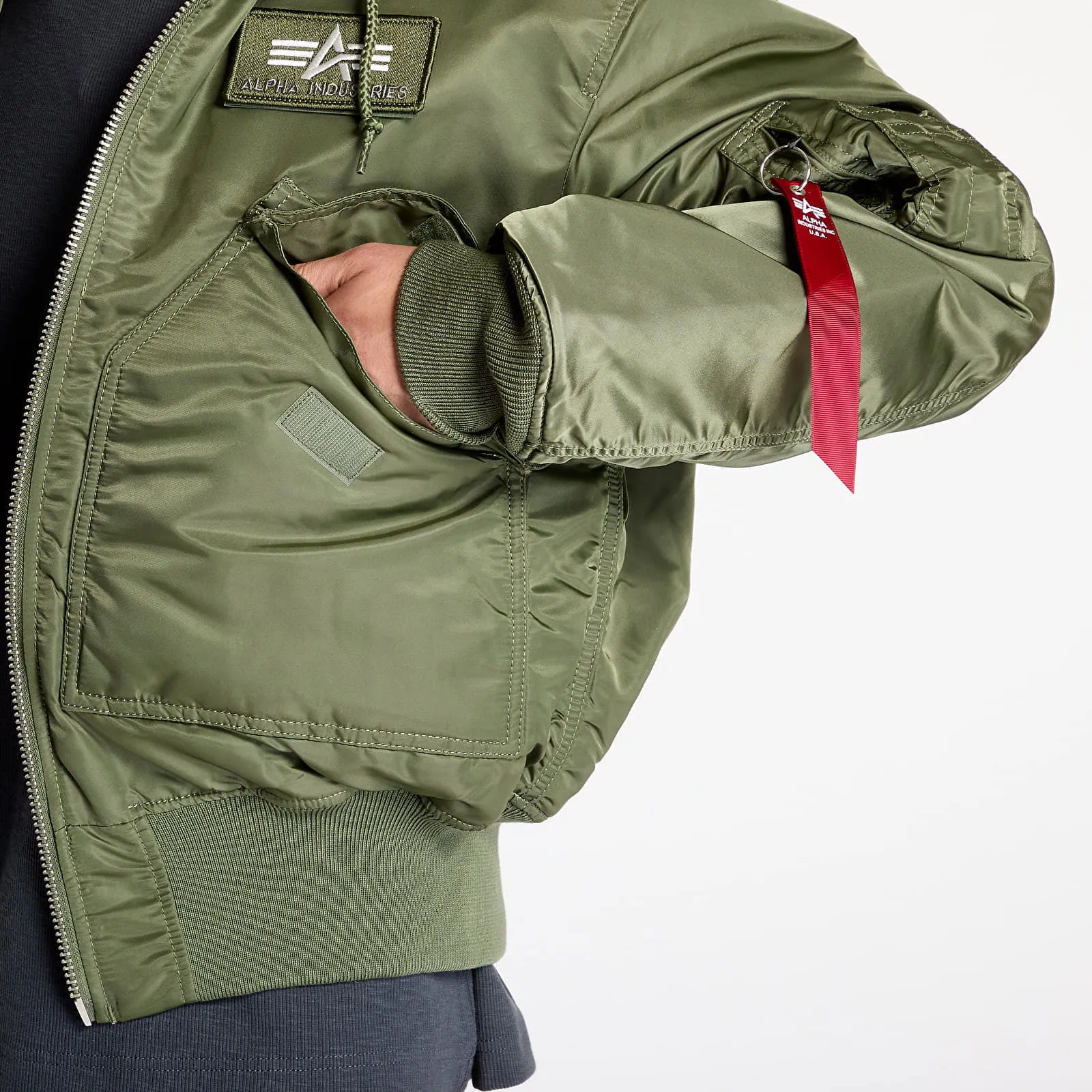 ALPHA INDUSTRIES JACKET 45P HOODED SAGEGREEN