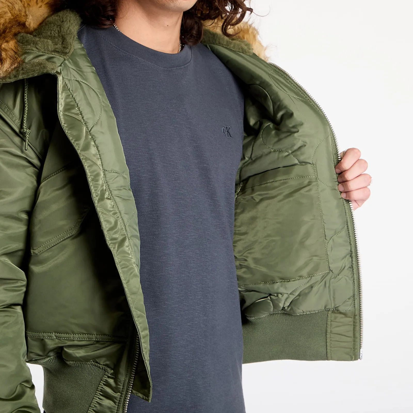 ALPHA INDUSTRIES JACKET 45P HOODED SAGEGREEN