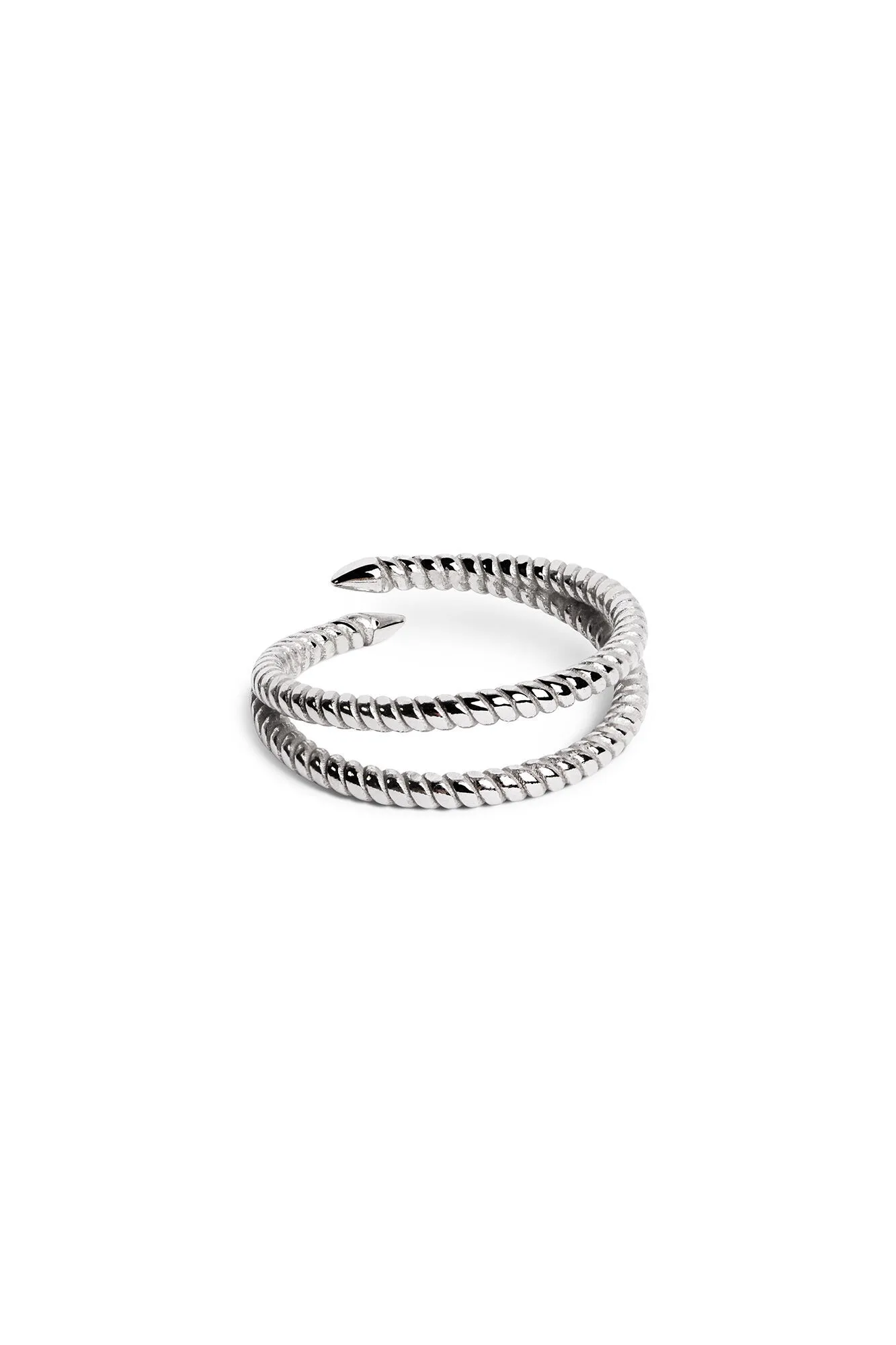 Anillo Doble Twist Plata