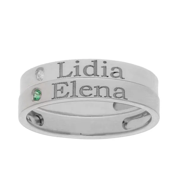 Anillo Plata 2 Alianzas 6 mm.