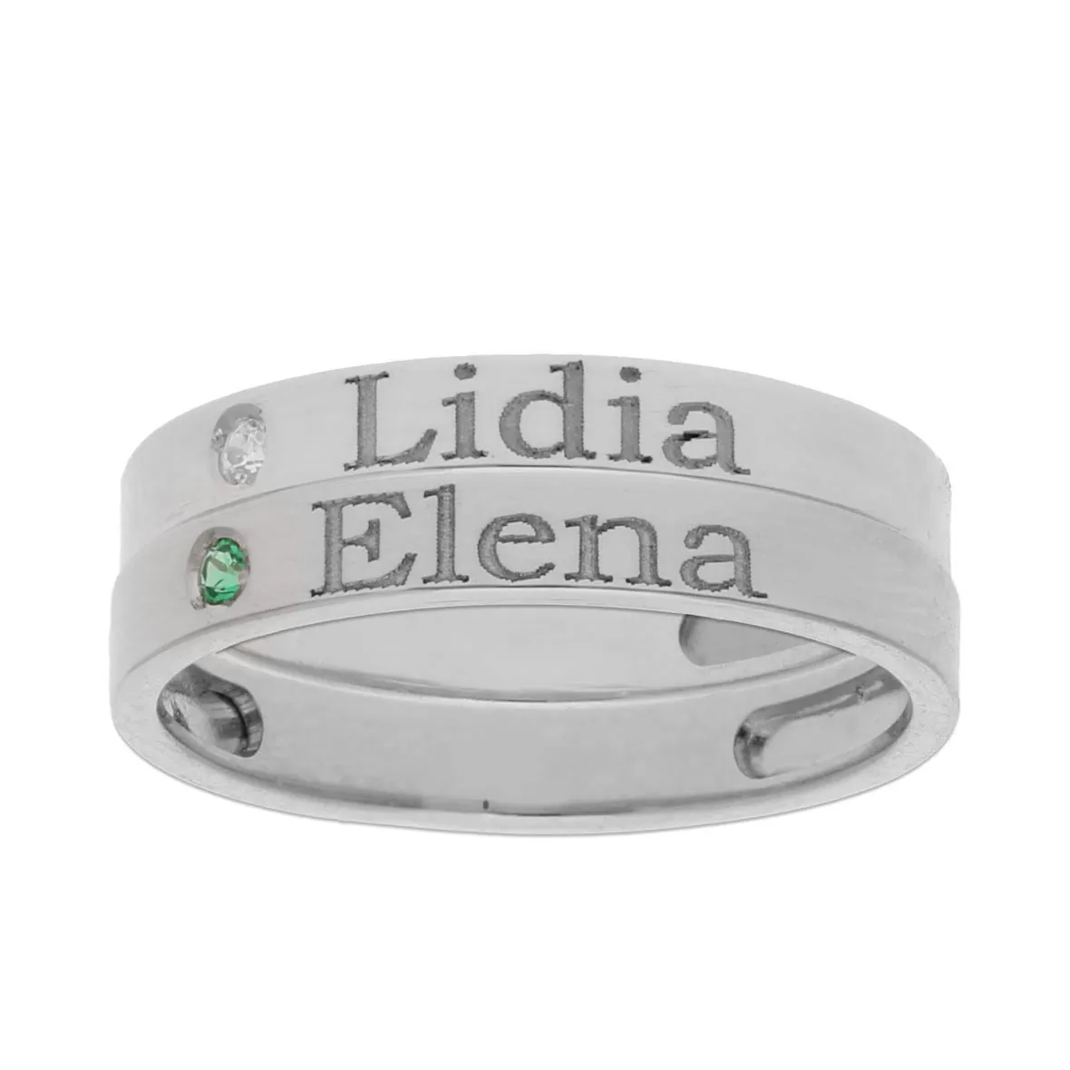Anillo Plata 2 Alianzas 6 mm.