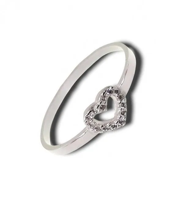 Anillo Plata Circonitas Corazón