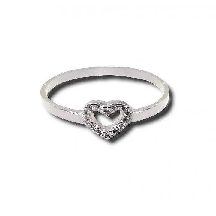 Anillo Plata Circonitas Corazón