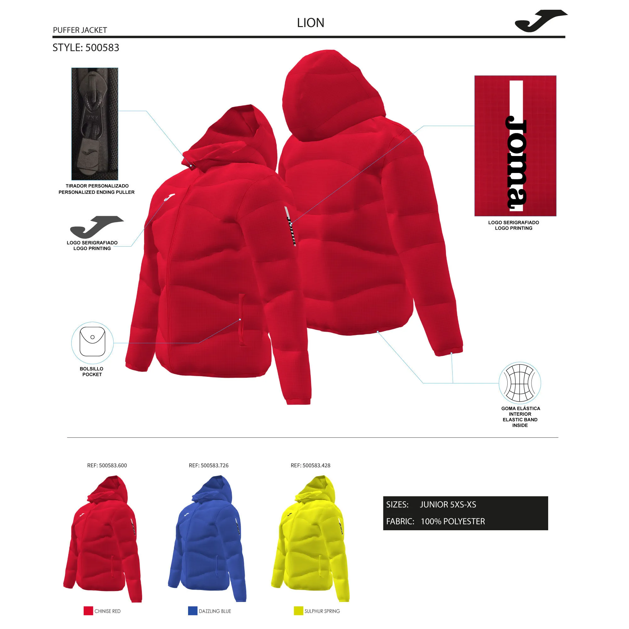 Anorak junior Lion azul