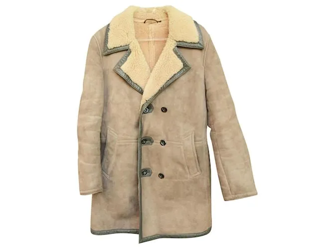 Autre Marque chaquetón de borrego talla S Beige 