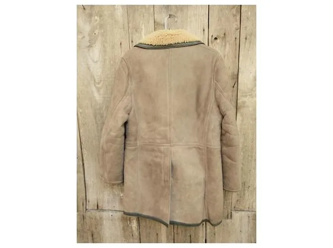 Autre Marque chaquetón de borrego talla S Beige 
