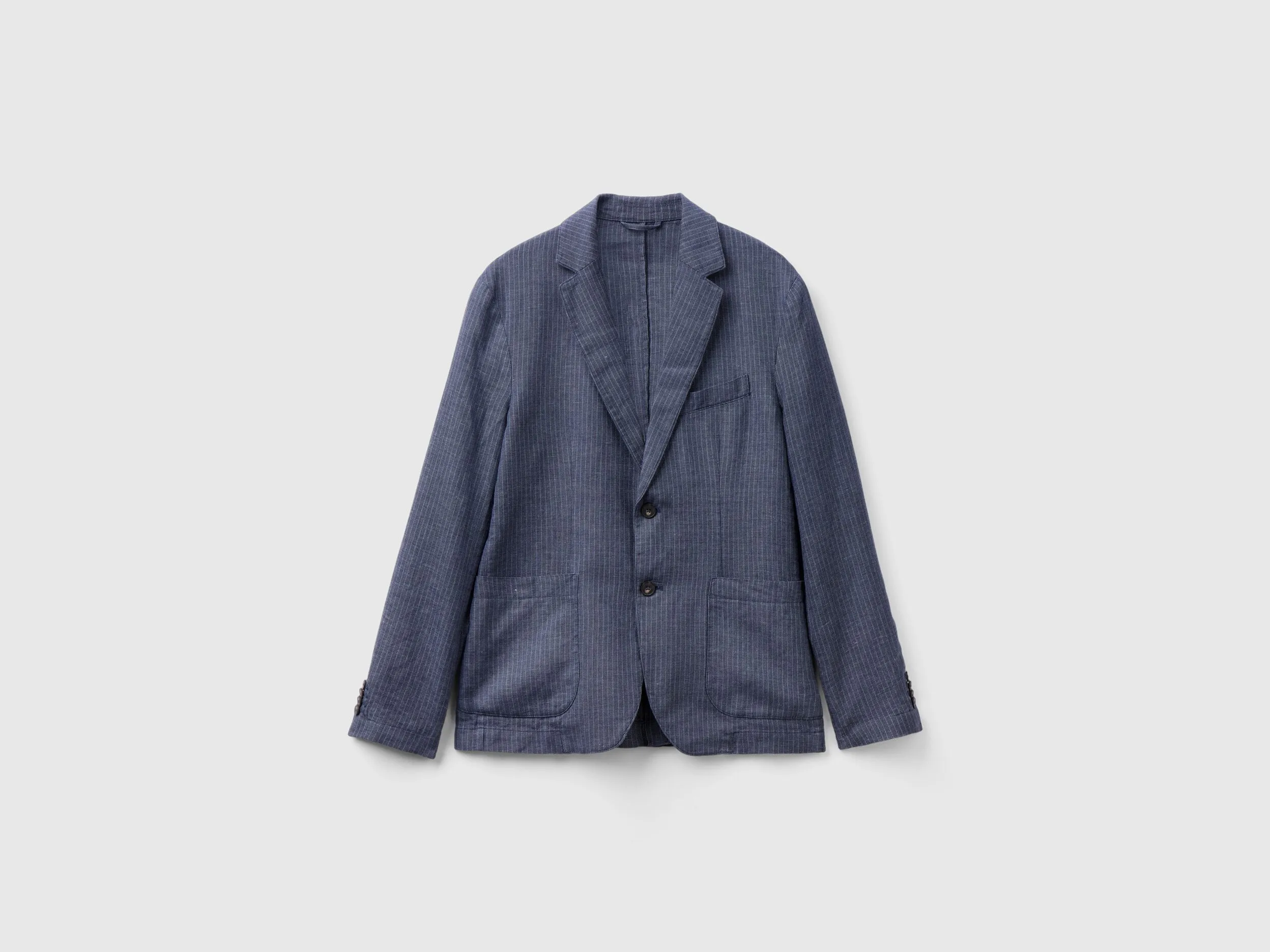 Blazer de rayas en mezcla de lino