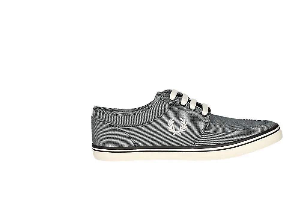 Blucher Bordon Lona Rayas Finas Azul Laurel Blanco