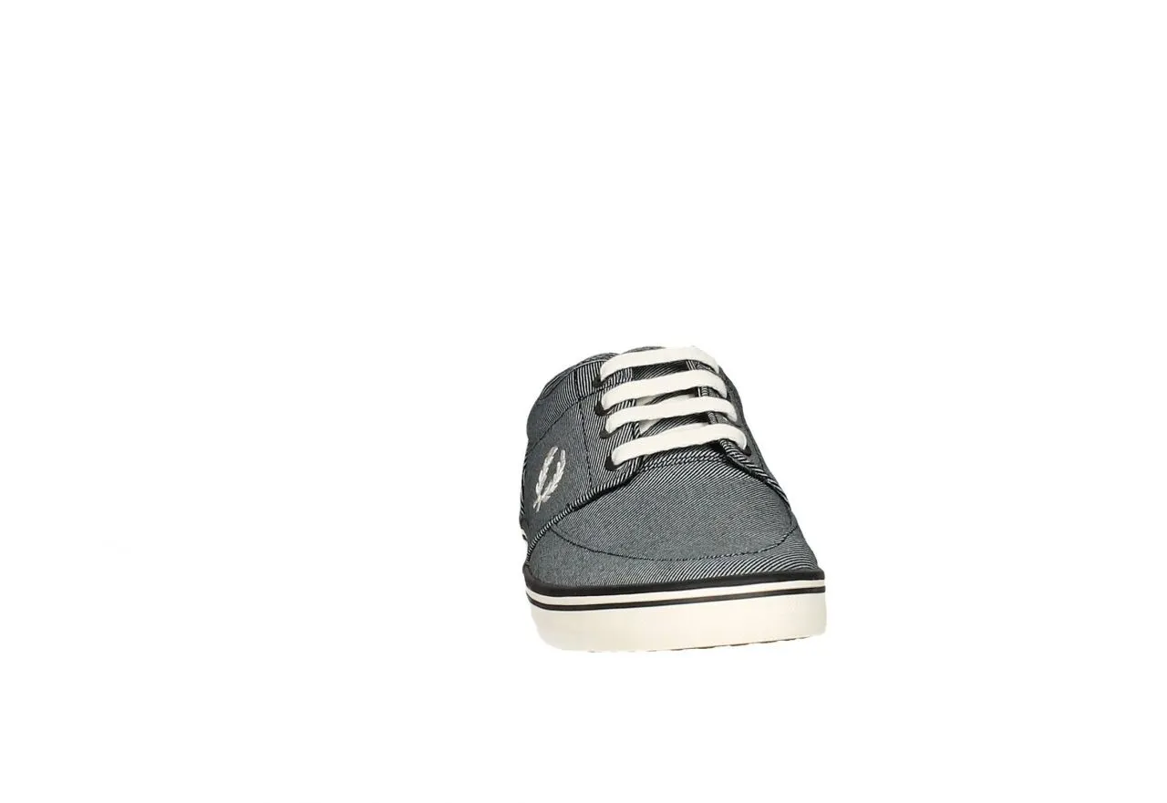 Blucher Bordon Lona Rayas Finas Azul Laurel Blanco
