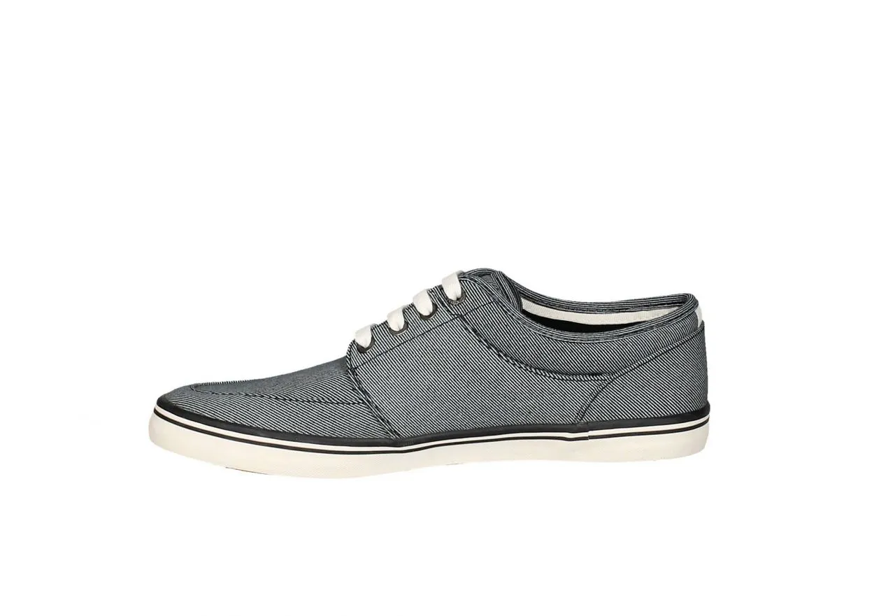 Blucher Bordon Lona Rayas Finas Azul Laurel Blanco