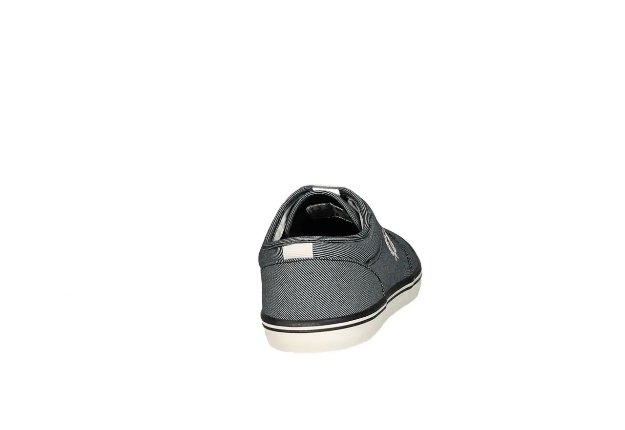 Blucher Bordon Lona Rayas Finas Azul Laurel Blanco