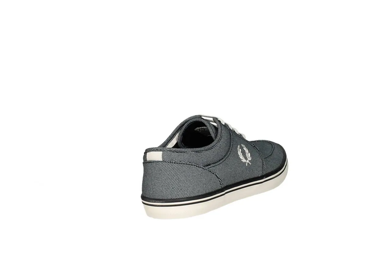 Blucher Bordon Lona Rayas Finas Azul Laurel Blanco