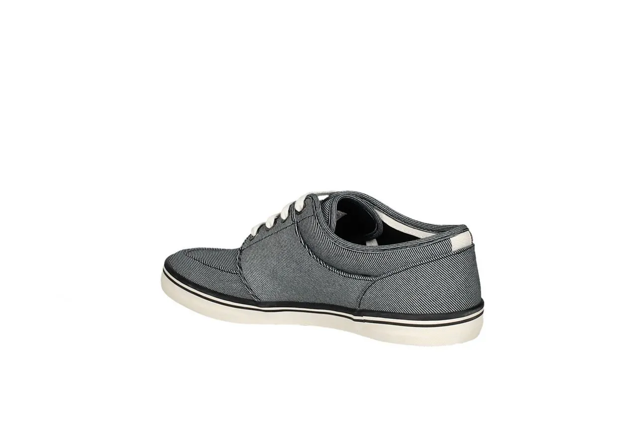 Blucher Bordon Lona Rayas Finas Azul Laurel Blanco
