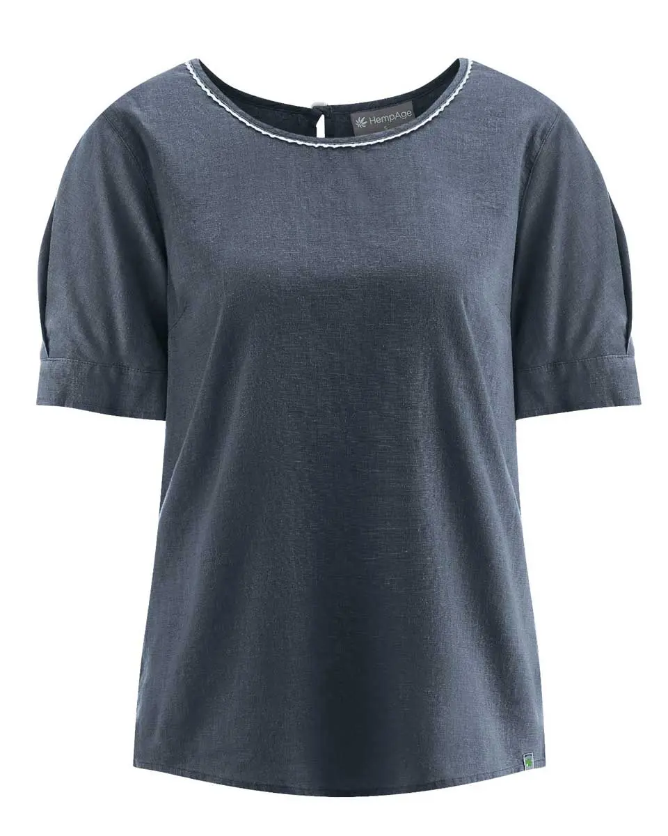 Blusa manga abullonada ecológica para mujer