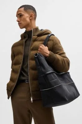 Bolsa de viaje ampliable con ribetes de la marca