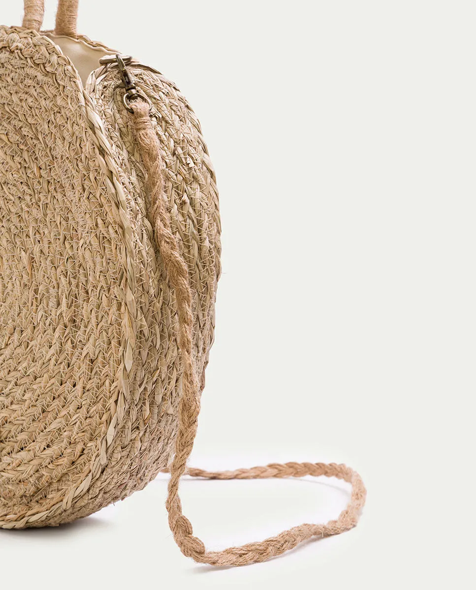 BOLSO REDONDO RAFIA NATURAL PINETS