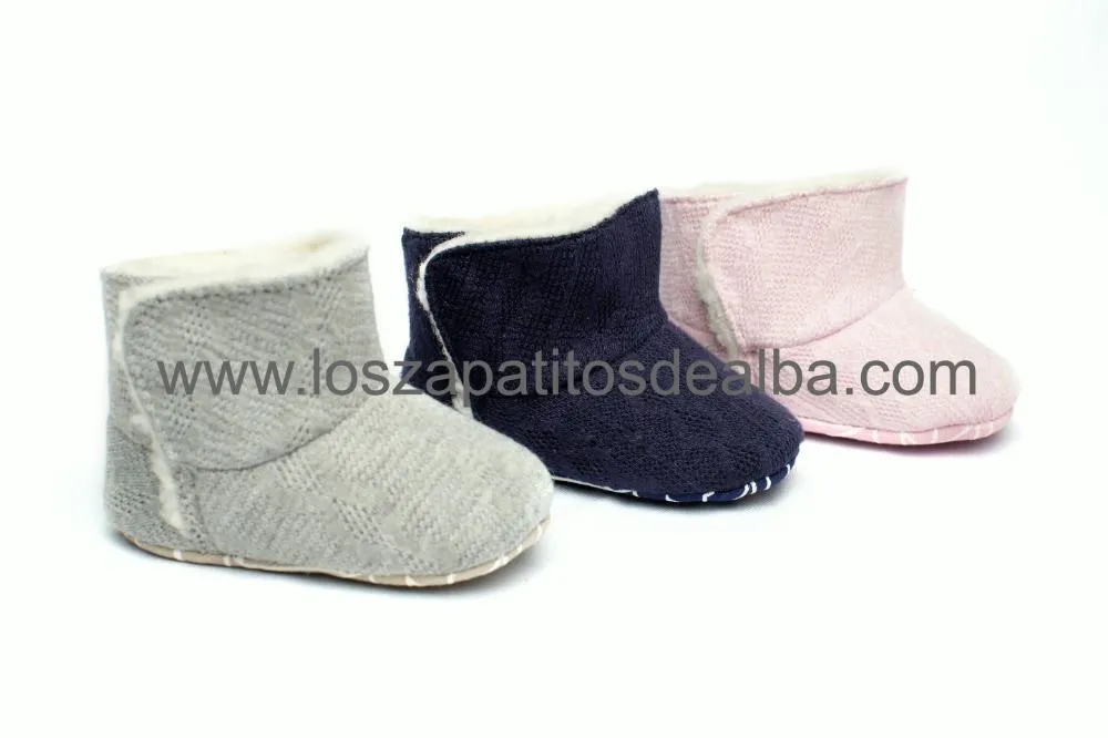 Botas Bebés Azul Marino Sin Suela Modelo Nancy