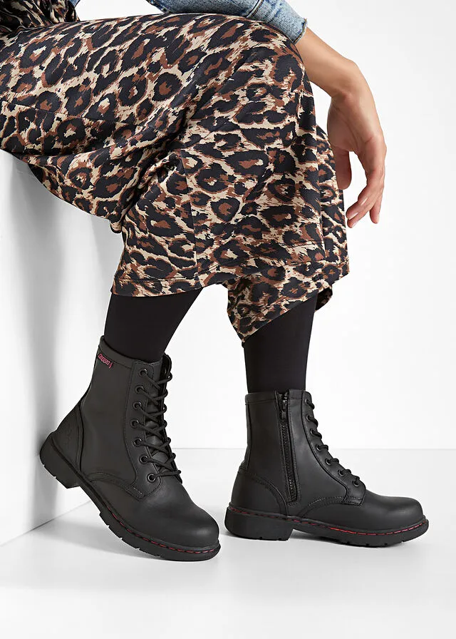 Botas con cordones Negro