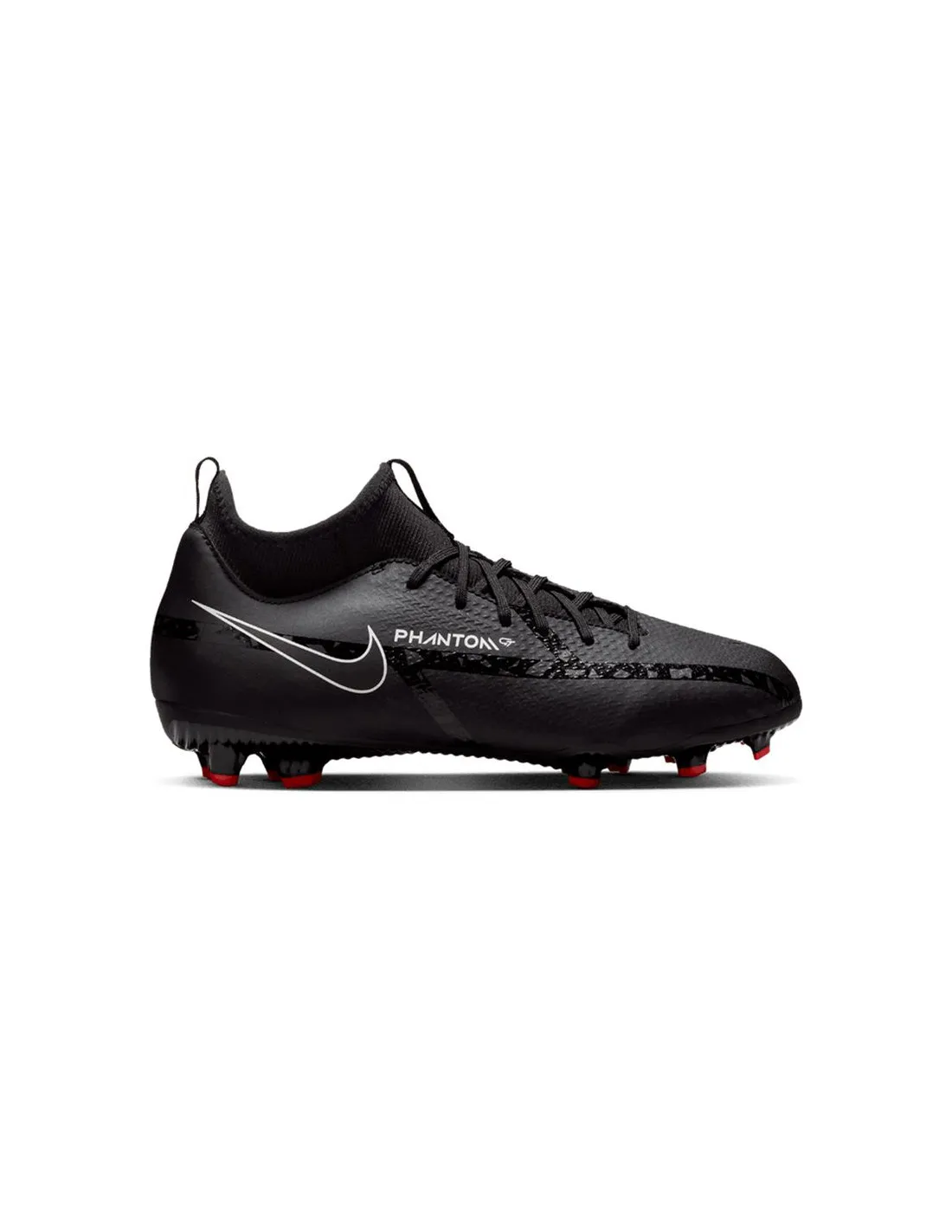 Botas de fútbol Nike Phantom GT2 Academy Dynamic Fit MG negro infantil