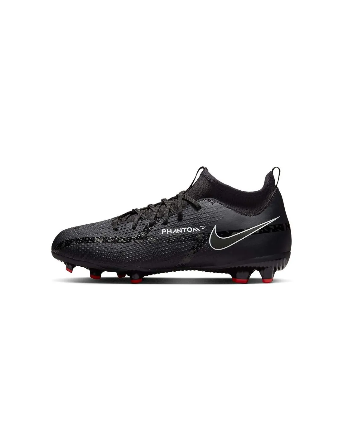 Botas de fútbol Nike Phantom GT2 Academy Dynamic Fit MG negro infantil