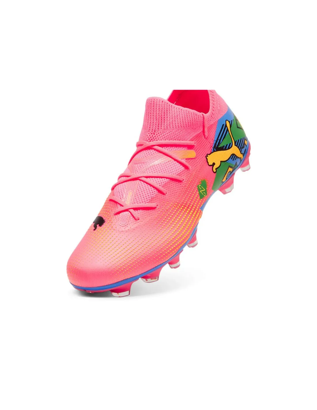 Botas de fútbol Puma Neymar Future 7 Match Infantil FG/AG Rosa
