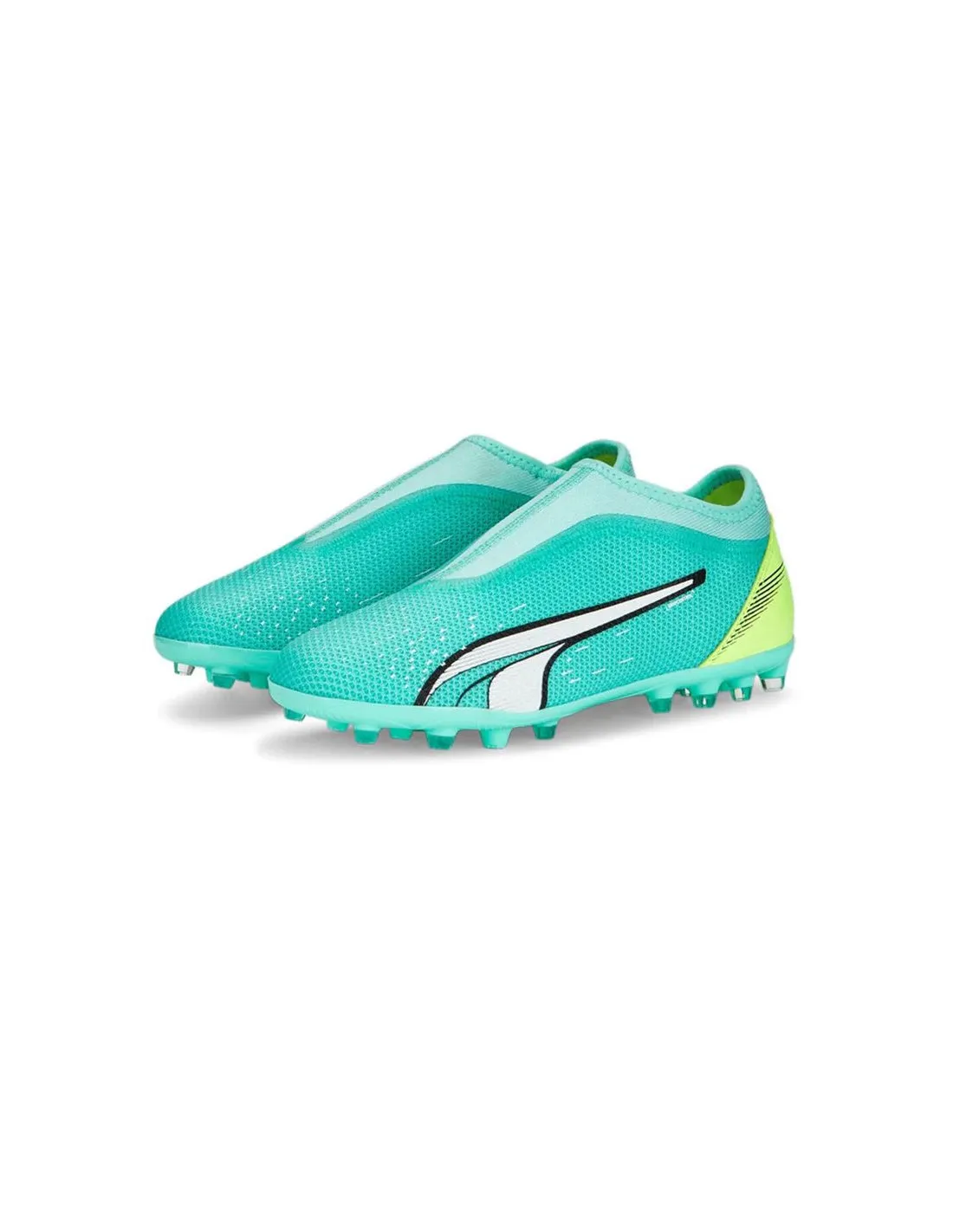 Botas De Fútbol Puma Ultra Match Ll Mg Niño Electric Peppermint