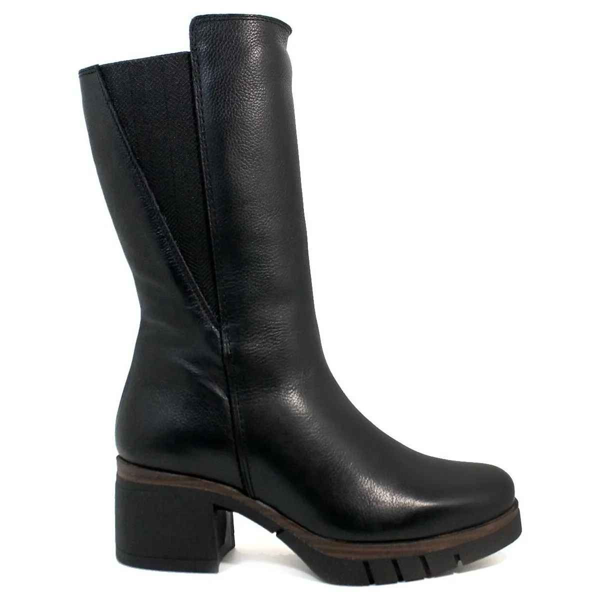BOTAS MUJER TACÓN MEDIO 111138 NEGRO