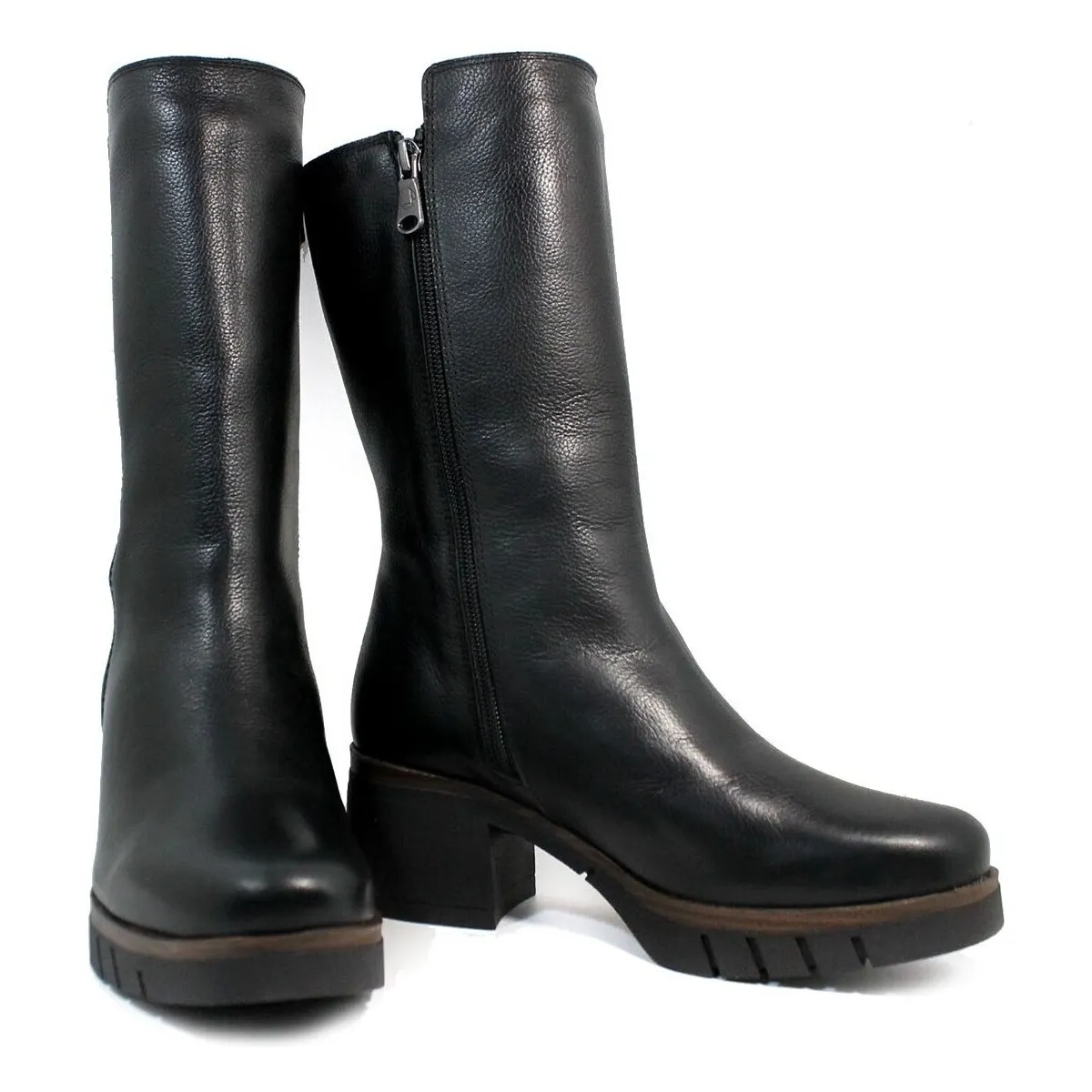 BOTAS MUJER TACÓN MEDIO 111138 NEGRO