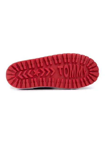 botas tommy jeans teddy snow azul mujer