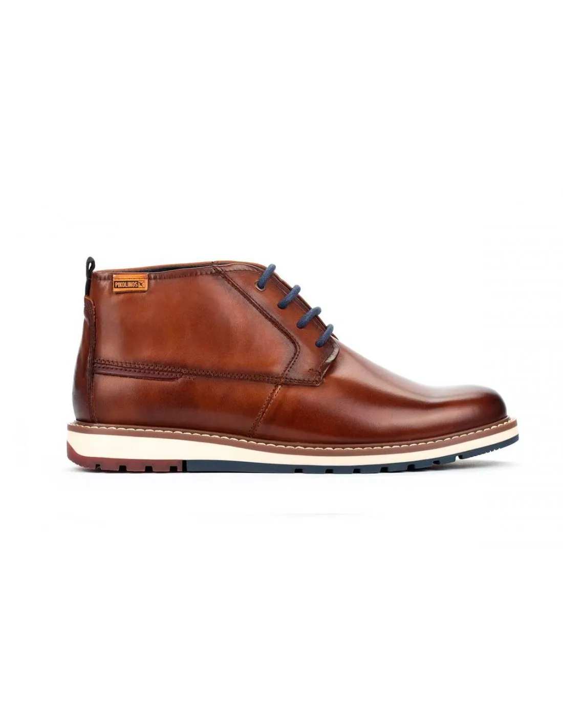 BOTIN CORDONES BLUE CUERO