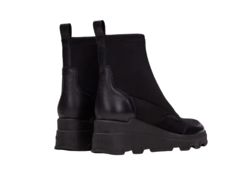 BOTIN DE CUÑA CON CREMALLERA FLORENCIA HISPANITAS EN COLOR NEGRO HI243711