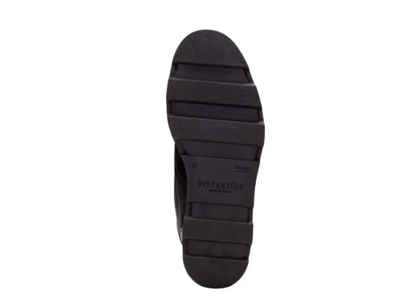 BOTIN DE CUÑA CON CREMALLERA FLORENCIA HISPANITAS EN COLOR NEGRO HI243711
