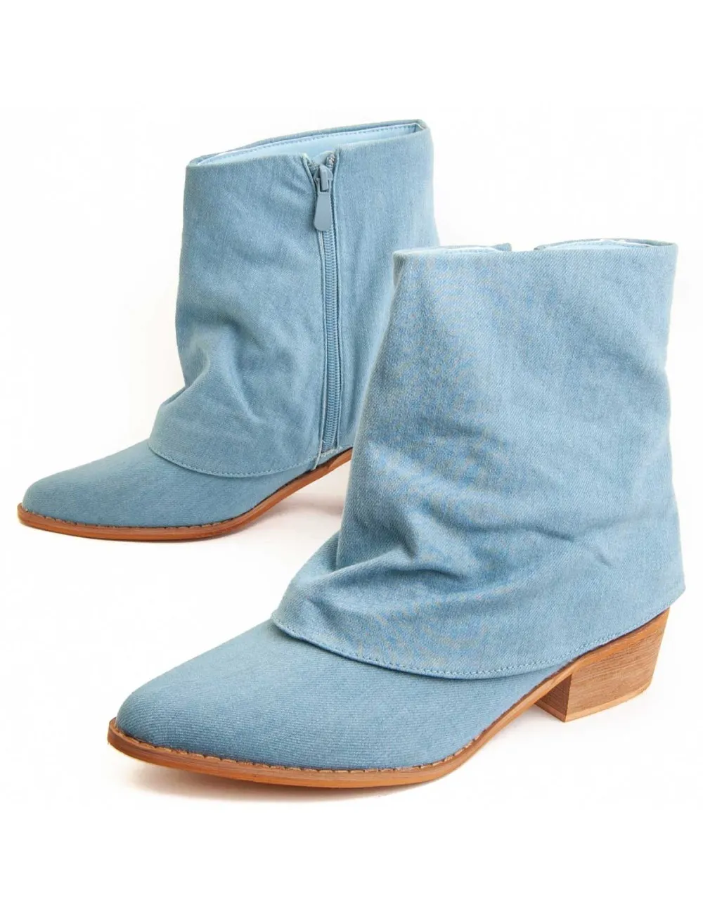 Botín De Tacón Para Mujer.  Montevita  Bottivita38  94020 Azul
