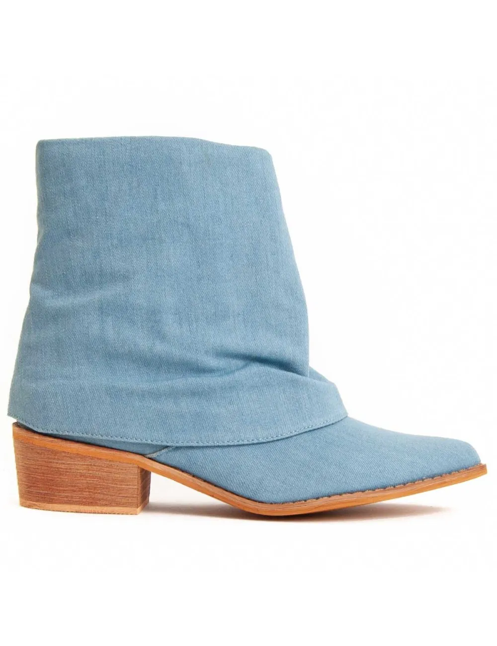 Botín De Tacón Para Mujer.  Montevita  Bottivita38  94020 Azul