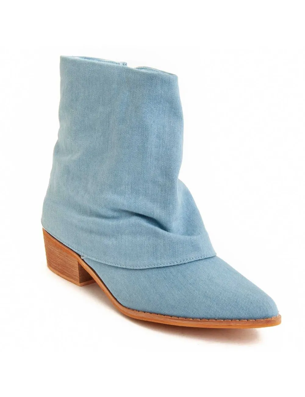 Botín De Tacón Para Mujer.  Montevita  Bottivita38  94020 Azul