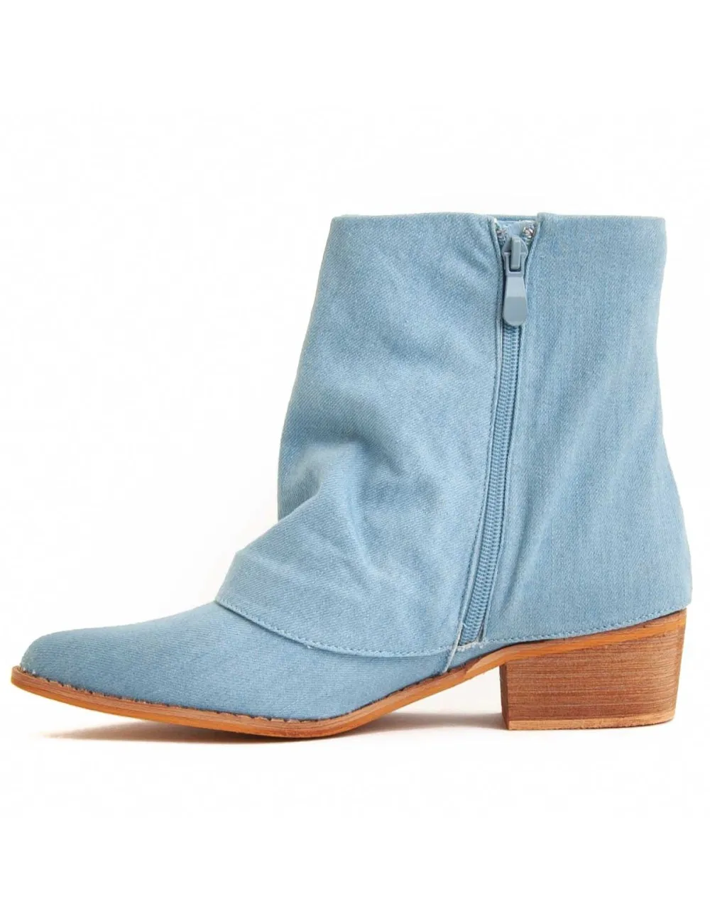 Botín De Tacón Para Mujer.  Montevita  Bottivita38  94020 Azul