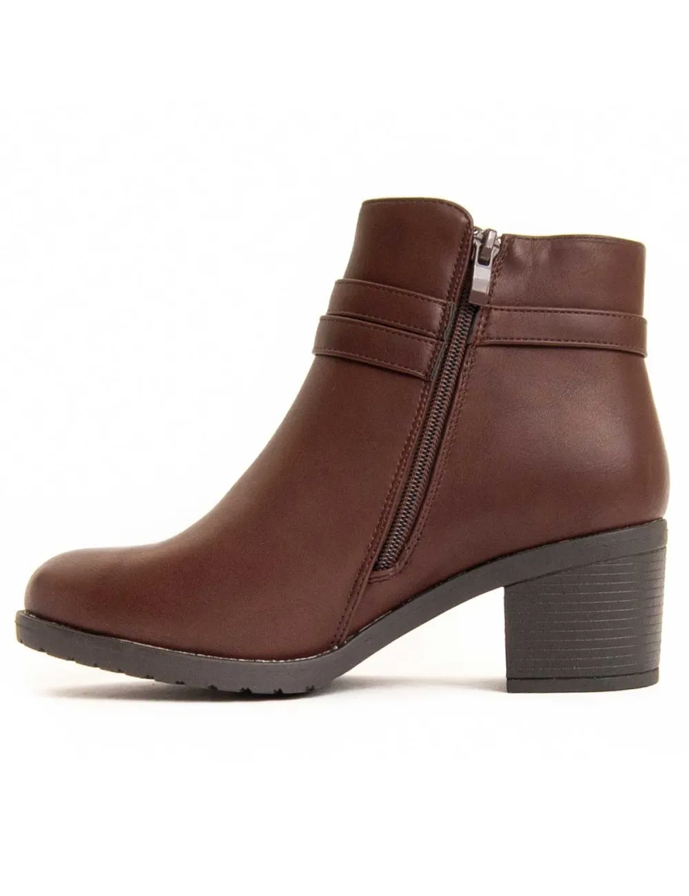 Botín De Tacón Para Mujer.  Montevita  Bottivita61  95813 Marrón