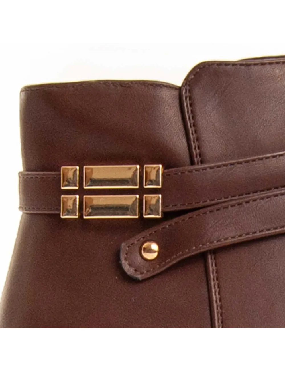 Botín De Tacón Para Mujer.  Montevita  Bottivita61  95813 Marrón