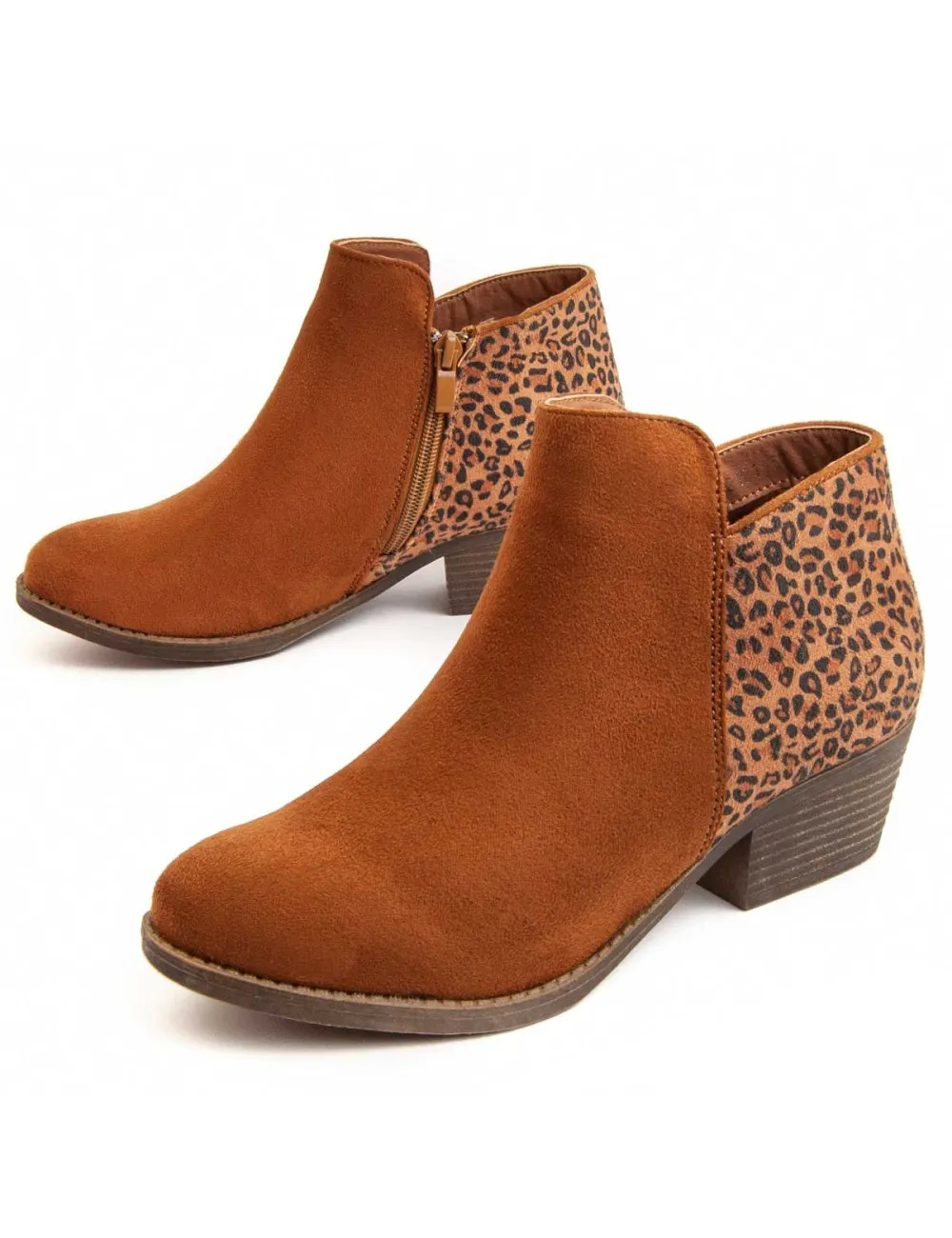 Botín De Tacón Para Mujer.  Montevita  Bottivita74  95828 Marrón