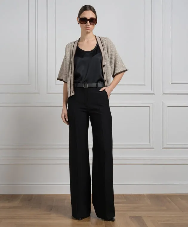 Brunello Cucinelli Black silk top