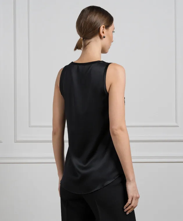 Brunello Cucinelli Black silk top