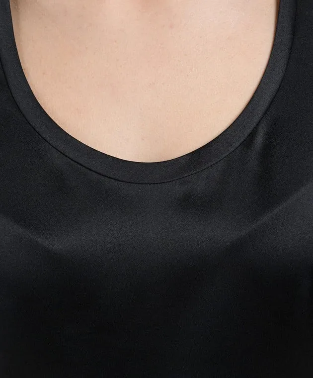Brunello Cucinelli Black silk top